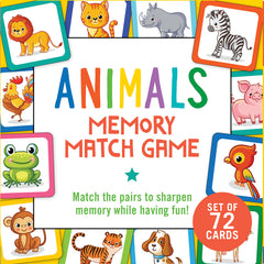 Animals Memory Match Game (Set of 72 Cards) - Ingram