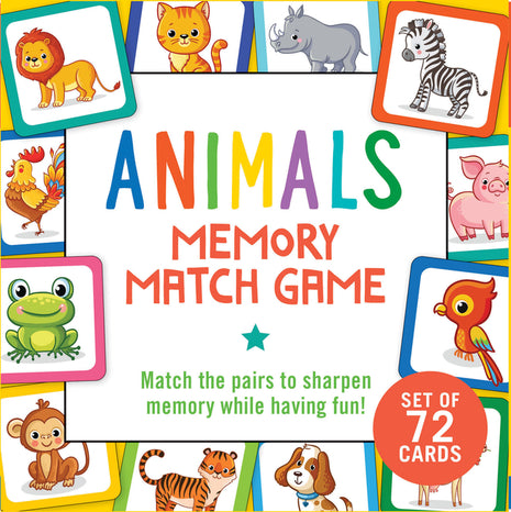Animals Memory Match Game (Set of 72 Cards) - Ingram