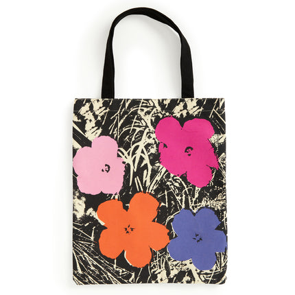 Warhol Flowers Canvas Tote Bag - Pink - Ingram
