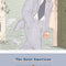 The Quiet American by Graham Greene, Penguin Classics Deluxe Edition book cover featuring an illustrated man in a gray suit walking through a tropical setting.