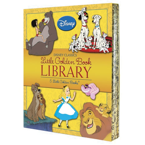 Disney Classics Little Golden Book Library (Disney Classic): Lady and the Tramp; 101 Dalmatians; The Lion King; Alice in Wonderland; The Jungle Book - Ingram