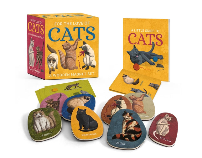 For the Love of Cats: A Wooden Magnet Set - Ingram