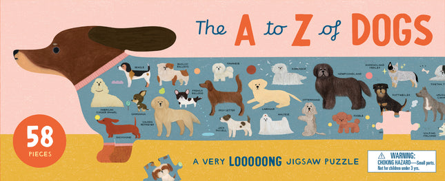 A to Z of Dogs 58 Piece Puzzle: A Very Looooong Jigsaw Puzzle - Ingram