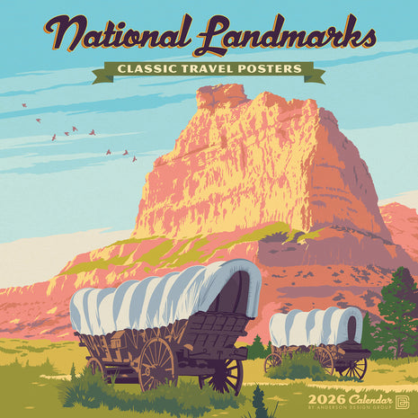 National Landmarks (Adg) 2026 Wall Calendar - Ingram