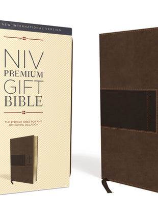 Niv, Premium Gift Bible, Leathersoft, Brown, Red Letter Edition, Comfort Print - Ingram