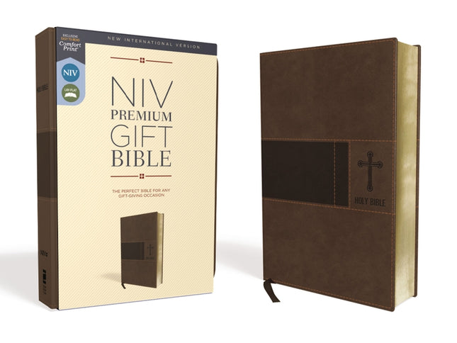 Niv, Premium Gift Bible, Leathersoft, Brown, Red Letter Edition, Comfort Print - Ingram