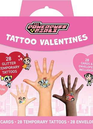 Powerpuff Girls Temporary Tattoo Valentines: School Valentines - Ingram