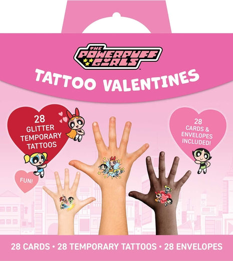 Powerpuff Girls Temporary Tattoo Valentines: School Valentines - Ingram