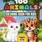 100 Animals Coloring Book for Kids: Adorable animals from different environments: farm, jungle, ocean, desert and more, with their names at the bottom - Ingram