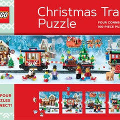 Lego Christmas Train Puzzle: Four Connecting 100-Piece Puzzles - Ingram