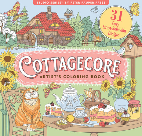 Cottagecore Adult Coloring Book (31 Stress-Relieving Designs) - Ingram