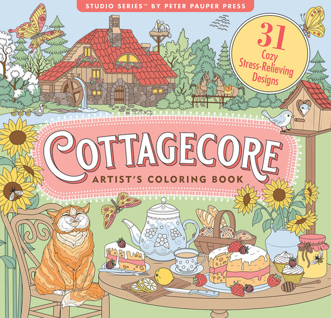 Cottagecore Adult Coloring Book (31 Stress-Relieving Designs) - Ingram