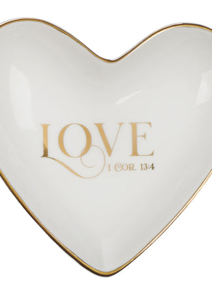 Trinket Tray Love Heart Love 1 Cor. 13:4 - Ingram