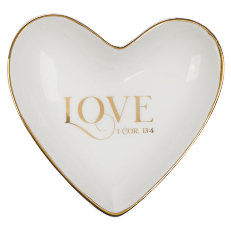 Trinket Tray Love Heart Love 1 Cor. 13:4 - Ingram