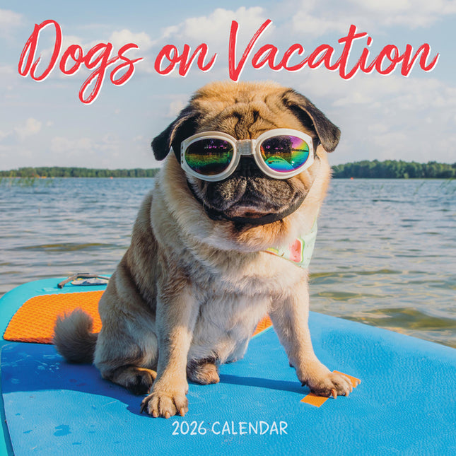 Dogs on Vacation Wall Calendar 2026 - Ingram