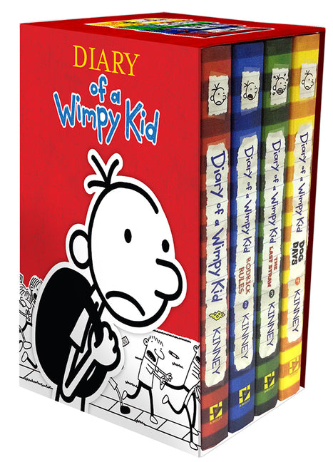 Doawk First Book Diary of a Wimpy Kid Box of Books 1-4 Hardcover Gift Set: Diary of a W ...