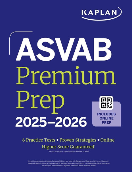 ASVAB Premium Prep 2025-2026: Includes 6 Full Length Practice Tests, 1000+ Practice Questions + Online Access to Interactive Video Lessons and Tutoria - Ingram