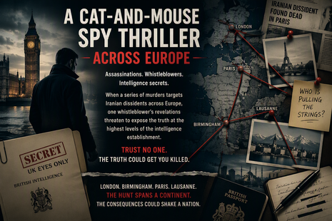 Spies and Other Gods by James Wolff espionage thriller graphic featuring European spy operations, intelligence secrets, and international political intrigue.